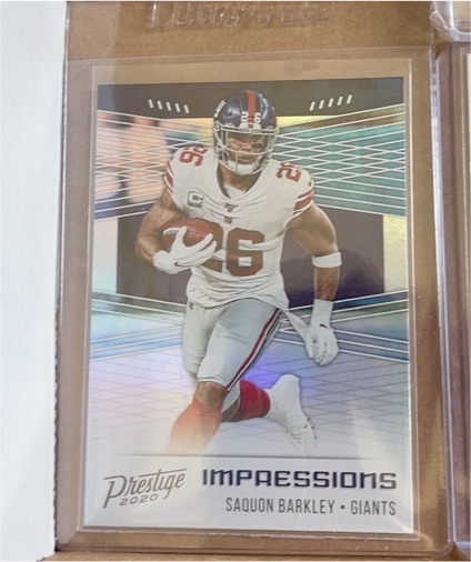 2020 Panini Prestige Impressions #IM-SB Saquon Barkley — front