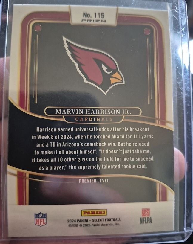 2024 Panini Select #115 Marvin Harrison Jr. — front