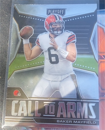 2021 Panini Playoff #CA-BMA Baker Mayfield Call to Arms — front