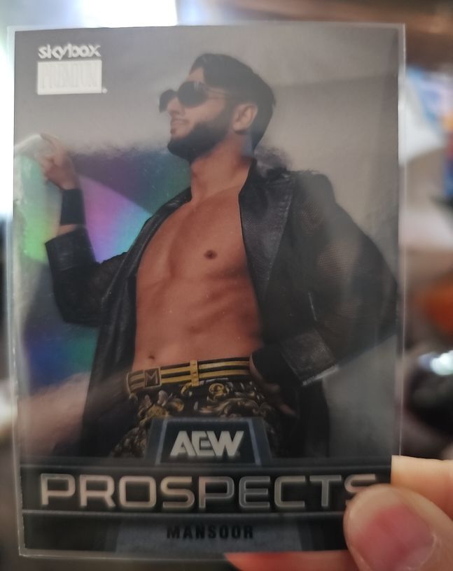 2025 Skybox Metal Universe AEW Premium Prospects #PP-17 Mansoor — front
