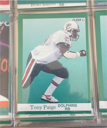 1991 Fleer #128 Tony Paige — front