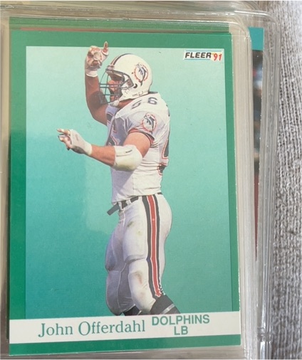 1991 Fleer #126 John Offerdahl — front