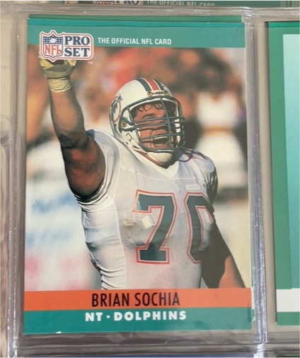 1990 Pro Set #184 Brian Sochia — front