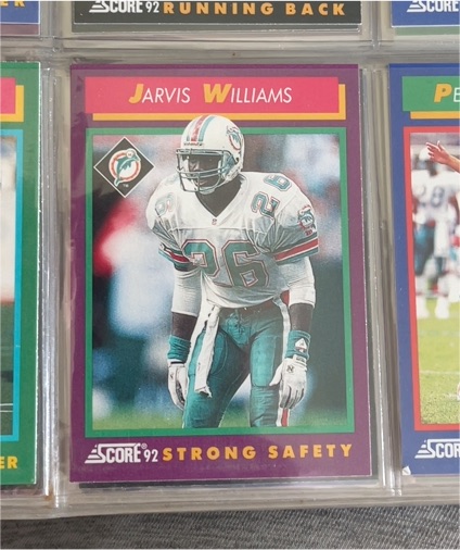 1992 Score #92 Jarvis Williams — front