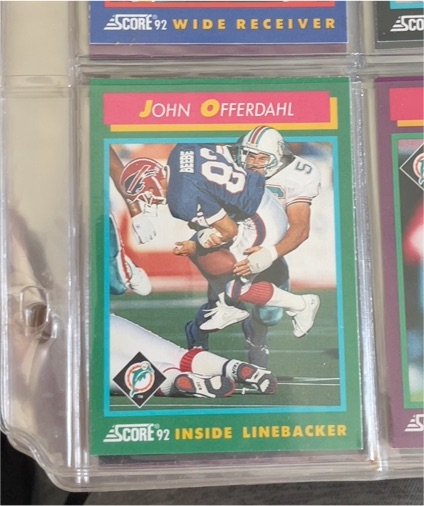 1992 Score #283 John Offerdahl — front