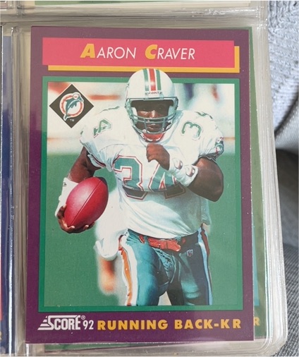 1992 Score #188 Aaron Craver — front