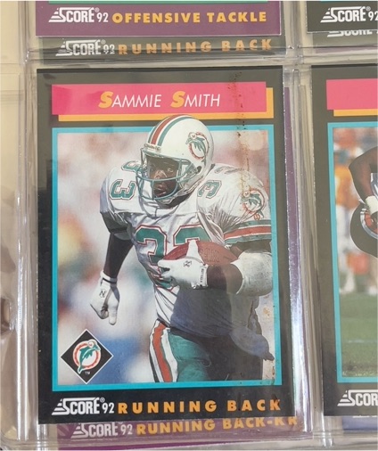 1992 Score #423 Sammie Smith — front