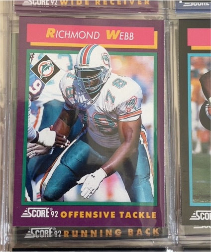 1992 Score #195 Richmond Webb — front
