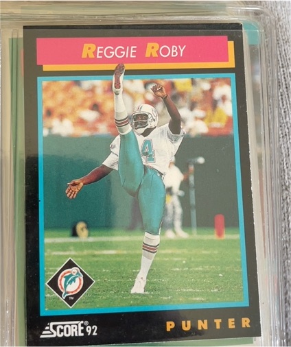 1992 Score #380 Reggie Roby — front