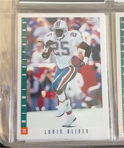 1990 Score #22 Louis Oliver — front