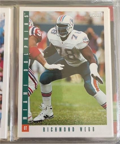 1993 Score #31 Richmond Webb — front