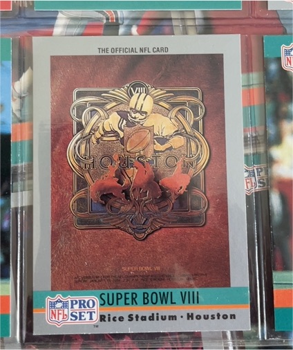 1990 Pro Set #8 Super Bowl VIII Houston — front