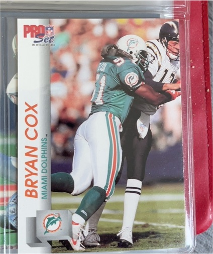 1992 Pro Set #557 Bryan Cox — front