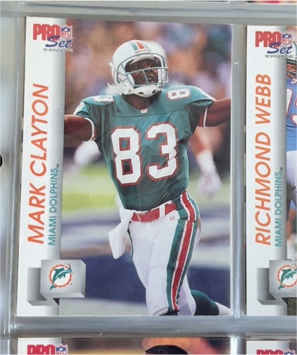 1991 Pro Set #83 Mark Clayton — front