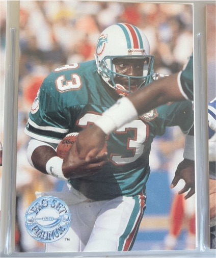 1991 Pro Set Platinum #63 Sammie Smith - Miami Dolphins — front
