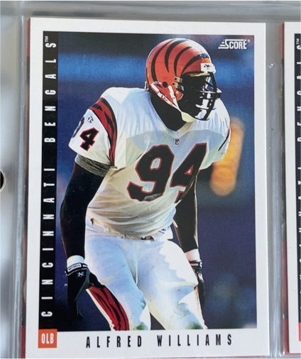 1993 Score #402 Alfred Williams — front