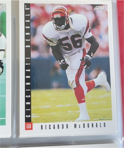1993 Score #320 Ricardo McDonald — front