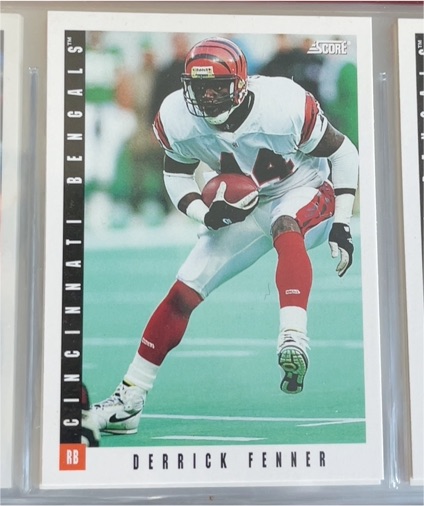 1993 Score Football #218 Derrick Fenner — front