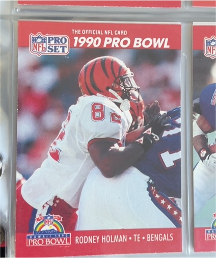 1990 Pro Set #344 Rodney Holman 1990 Pro Bowl Bengals — front