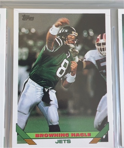 1993 Topps #512 Browning Nagle New York Jets — front