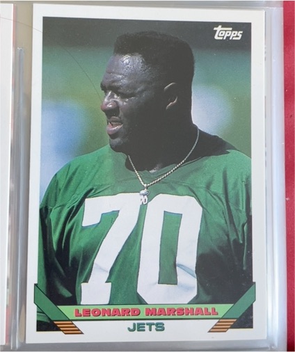 1993 Topps #466 Leonard Marshall New York Jets — front