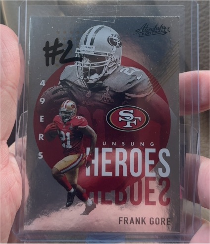 2021 Panini Absolute Unsung Heroes #UH18 Frank Gore — front