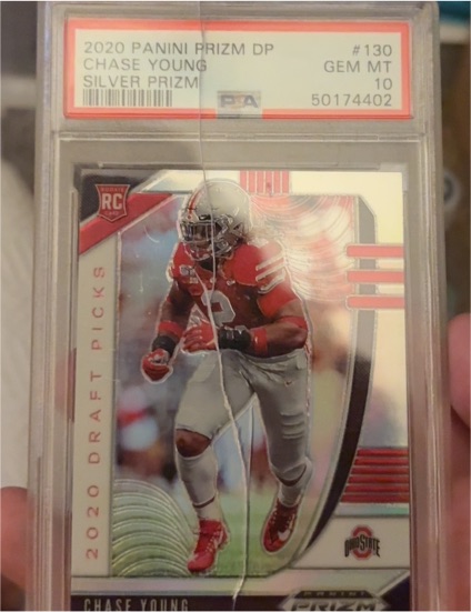 2020 Panini Prizm Draft Picks #130 Chase Young Silver Prizm — front
