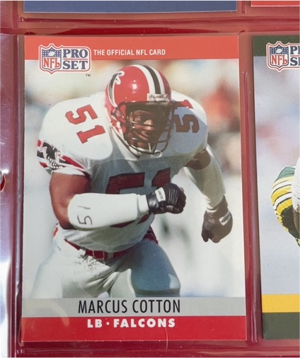1990 Pro Set #33 Marcus Cotton — front