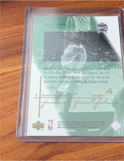 2000-01 Upper Deck Reserve Power Portfolios #PW2 Chris Webber — front