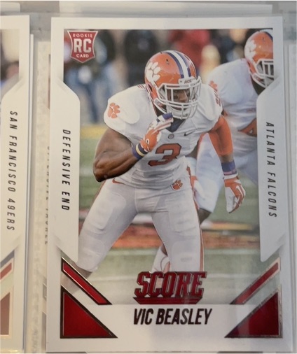 2015 Panini Score #344 Vic Beasley Rookie Card — front
