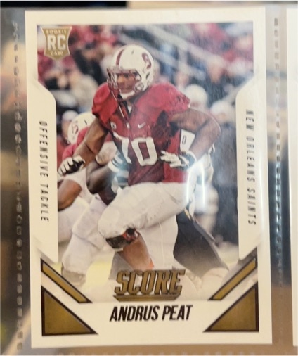 2015 Score #362 Andrus Peat Rookie Card — front