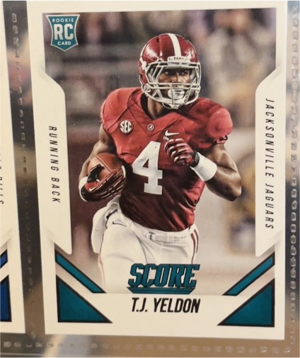 2015 Panini Score #390 T.J. Yeldon Rookie Card — front
