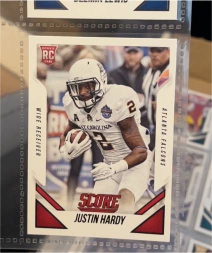 2015 Panini Score #405 Justin Hardy — front