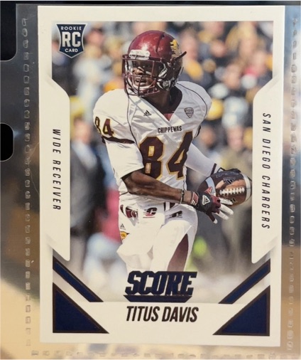 2015 Panini Score #433 Titus Davis — front