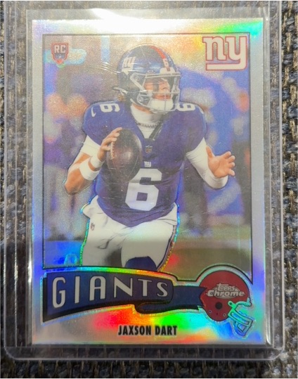 2025 Topps Chrome #1975-25 Jaxson Dart Rookie Refractor — front
