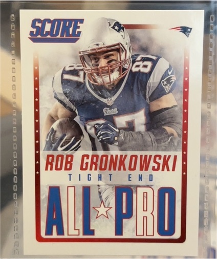 2015 Panini Score #9 Rob Gronkowski All-Pro Glossy — front
