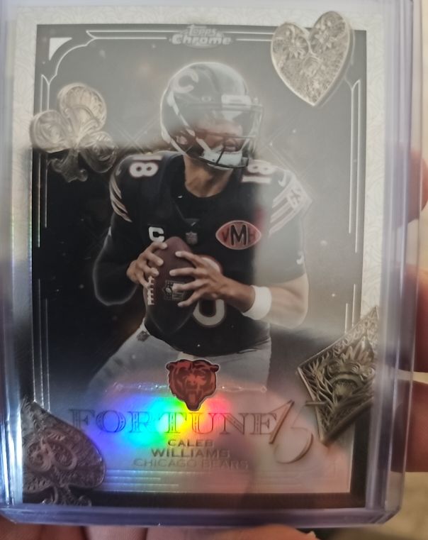 2025 Topps Chrome #F15-16 Caleb Williams Fortune 15 — front