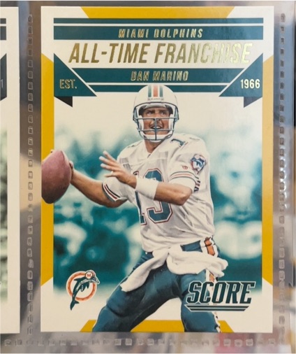 2015 Panini Score All-Time Franchise Gold #7 Dan Marino — front