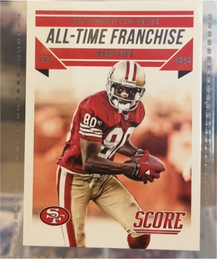 2015 Panini Score All-Time Franchise #4 Jerry Rice — front
