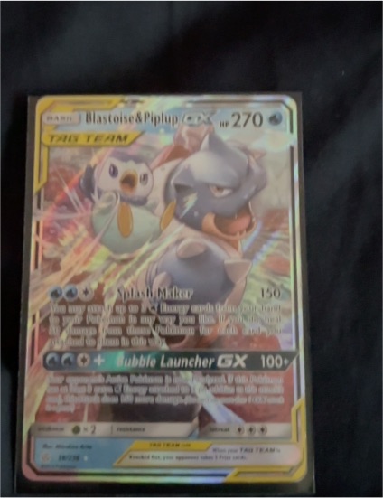 2019 Pokémon Sun & Moon Cosmic Eclipse #38 Blastoise & Piplup GX — front