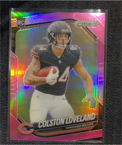 2025 Panini Prizm #319 Colston Loveland Pink Prizm Rookie — front