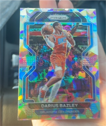 2021-22 Panini Prizm #237 Darius Bazley Cracked Ice — front
