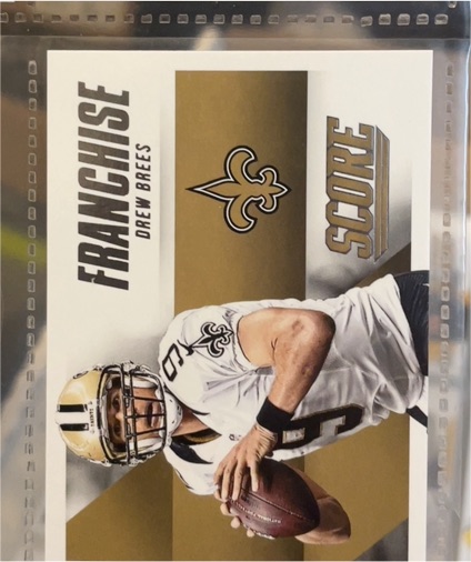 2015 Panini Score #8 Drew Brees Franchise — front