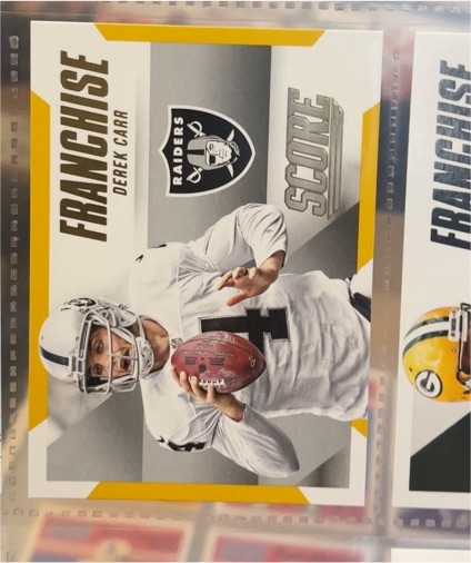 2015 Panini Score Franchise #13 Derek Carr — front