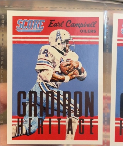 2015 Score Gridiron Heritage #1 Earl Campbell — front