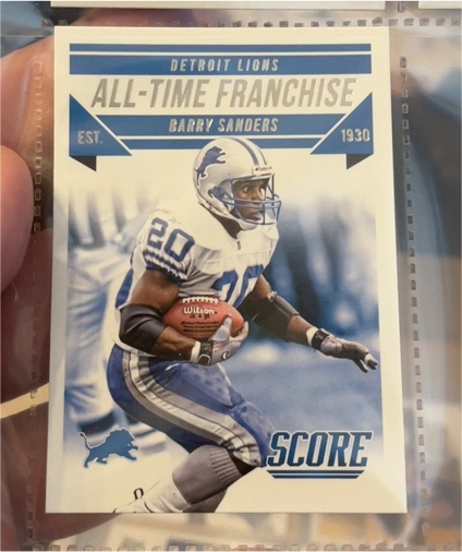 2015 Score #2 Barry Sanders All-Time Franchise — front