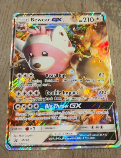 2017 Pokémon SM Black Star Promo #SM34 Bewear GX — front