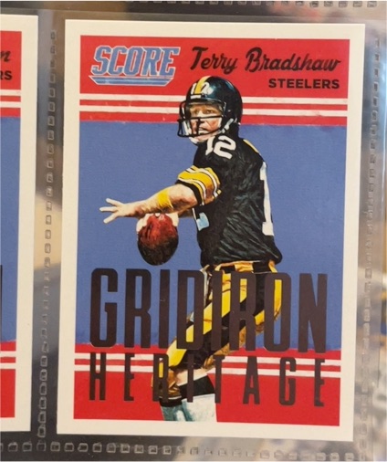 2015 Score Gridiron Heritage #24 Terry Bradshaw — front