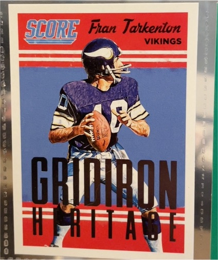 2015 Score Gridiron Heritage #17 Fran Tarkenton — front