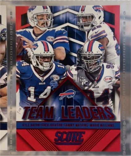 2015 Panini Score #2 Fred Jackson Kyle Orton Sammy Watkins Mario Williams Team Leaders — front